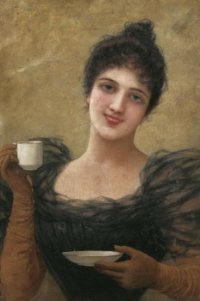 Eisman Semenowsky - Dame mit Kaffeetasse